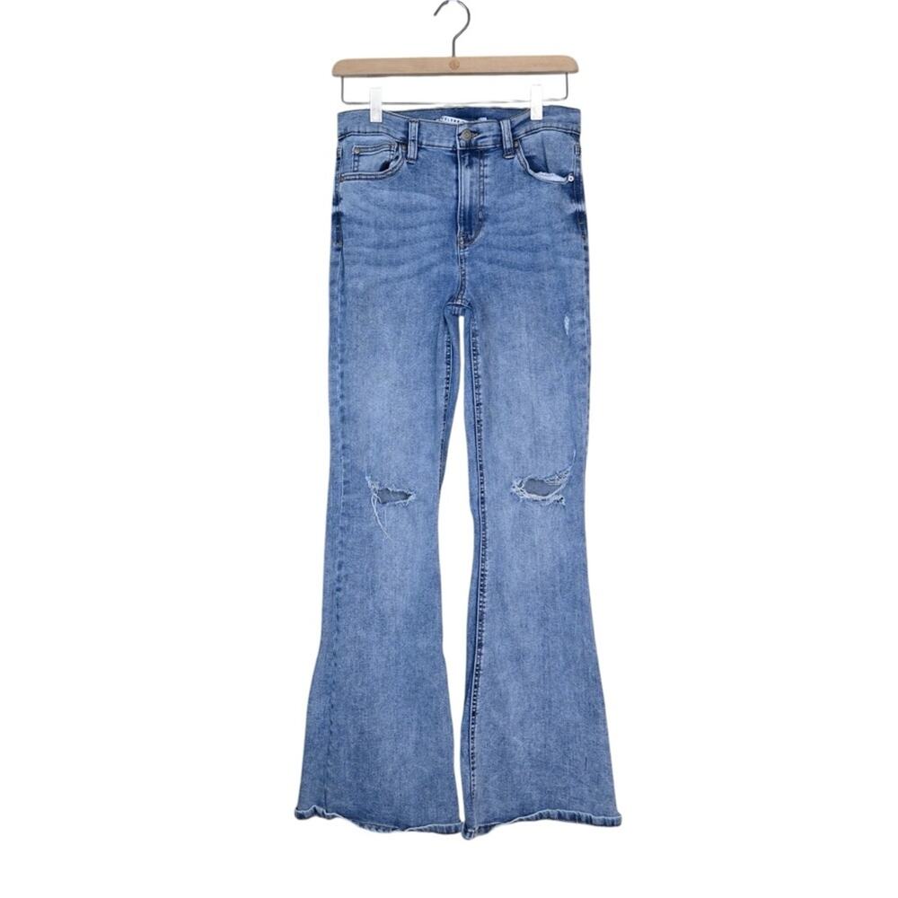 Celebrity Pink Womens 7/28 Distressed Flare Jeans